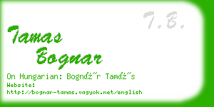 tamas bognar business card